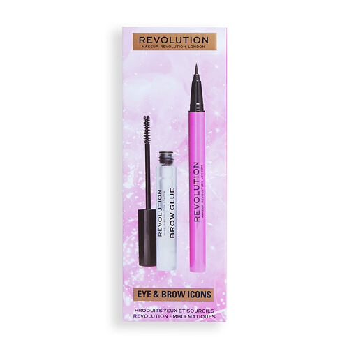 Gel a pomáda na obočí Makeup Revolution London Eye & Brow Icons Gift Set 3 ml Kazeta