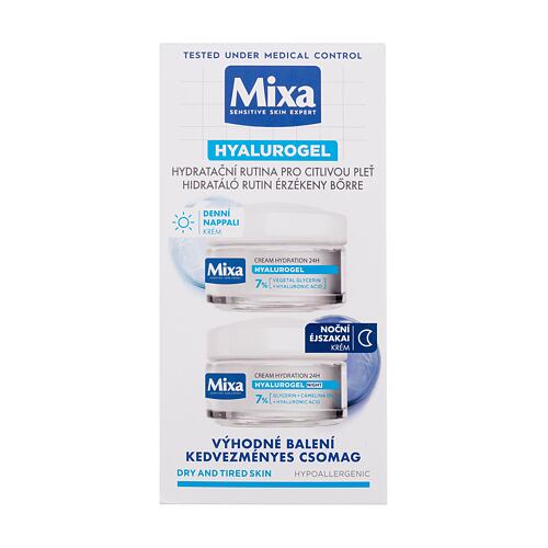 Noční pleťový krém Mixa Hyalurogel Night Duo 2x50 ml poškozená krabička