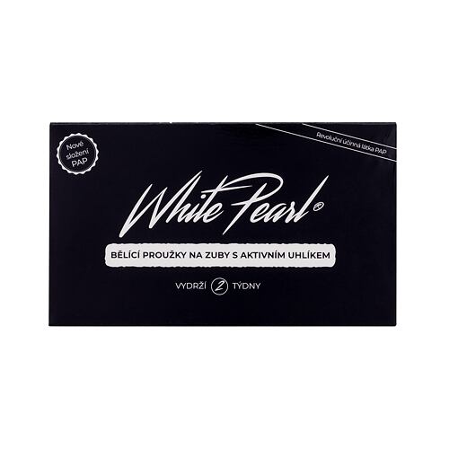 Bělení zubů White Pearl PAP Charcoal Whitening Strips 28 ks poškozená krabička
