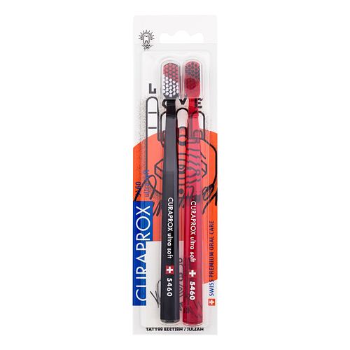 Klasický zubní kartáček Curaprox 5460 Ultra Soft Duo Tattoo Edition 2 ks poškozený obal