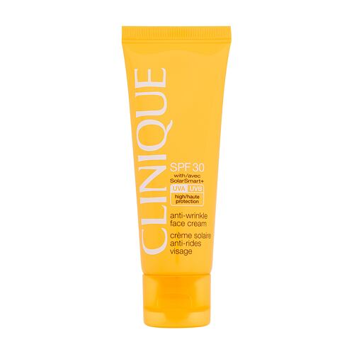 Opalovací přípravek na obličej Clinique Sun Care Anti-Wrinkle Face Cream SPF30 50 ml poškozená krabička