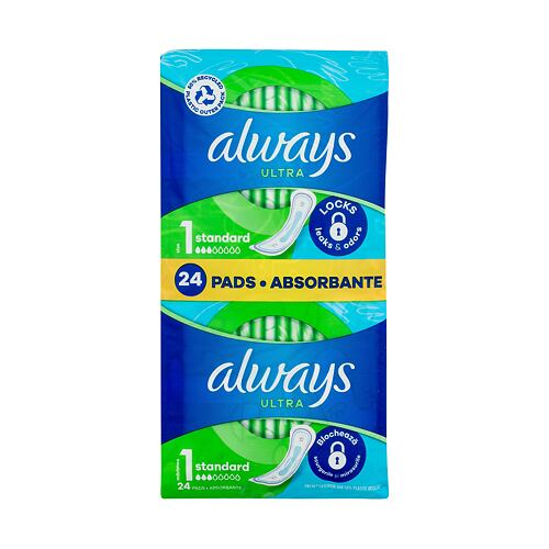 Vložka Always Ultra Standard Without Wings 24 ks poškozený obal