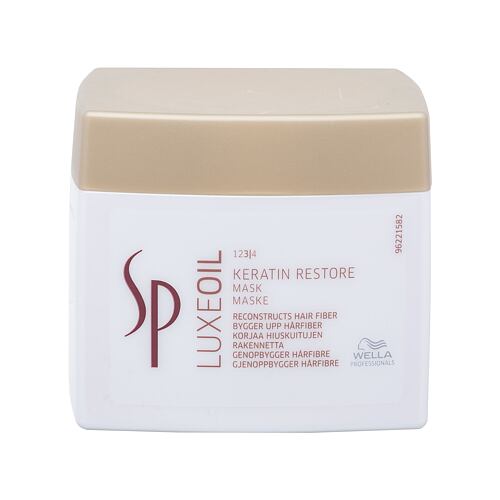 Maska na vlasy Wella Professionals SP Luxeoil Keratin Restore Mask 400 ml poškozený flakon