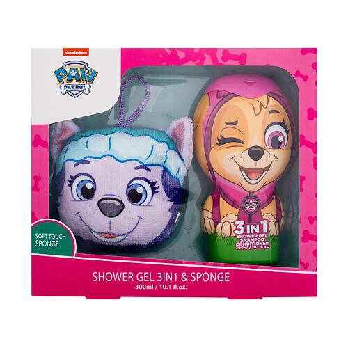 Sprchový gel Nickelodeon Paw Patrol Skye 3in1 Shower Gel, Shampoo & Conditioner 300 ml poškozená krabička Kazeta