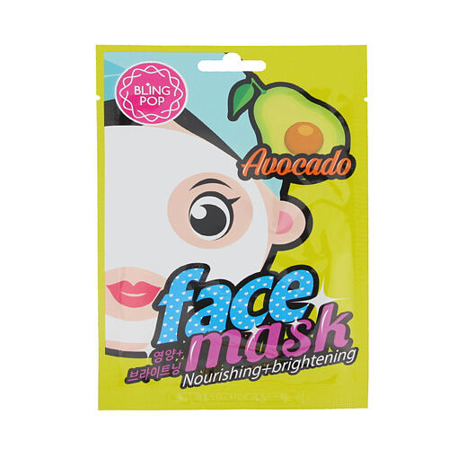 Pleťová maska Bling Pop Face Mask Avocado Nourishing + Brightening 20 ml