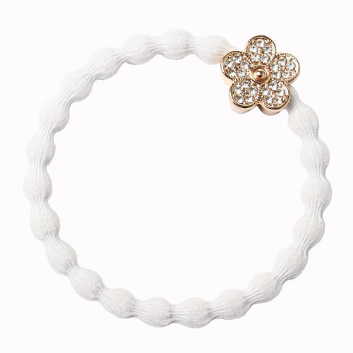 Gumička na vlasy By Eloise London Bling Charms Daisy Flower White 1 ks White