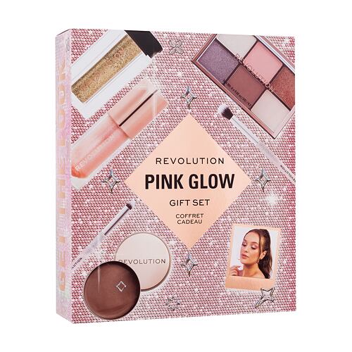 Oční stín Makeup Revolution London Pink Glow Gift Set 4,2 g poškozená krabička Kazeta