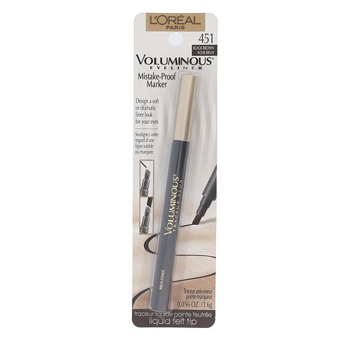 Oční linka L'Oréal Paris Voluminous Mistake-Proof Marker 1,6 g 451 Black Brown