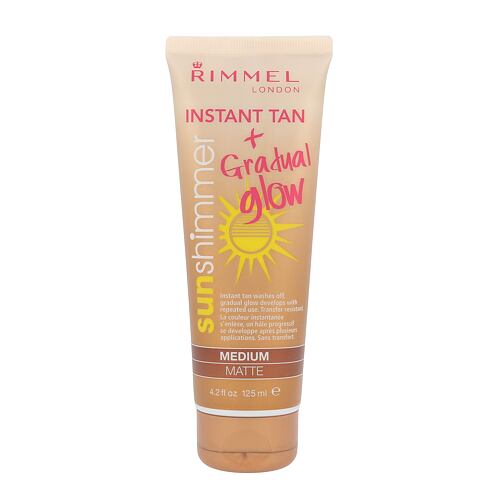 Samoopalovací přípravek Rimmel London Sun Shimmer Instant Tan Gradual Glow Matte 125 ml Medium Matte
