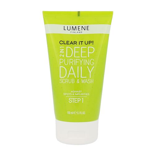 Čisticí gel Lumene Clear It Up! Deep Purifying Daily Scrub & Wash 2in1 150 ml