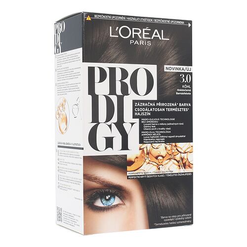 Barva na vlasy L'Oréal Paris Prodigy 1 ks 3.0 Kohl poškozená krabička