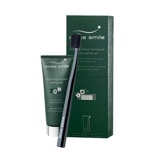 Zubní pasta swiss smile Vitalizing Herbal 75 ml poškozená krabička Kazeta