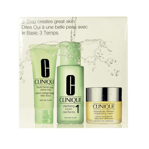 Denní pleťový krém Clinique 3-Step Skin Care 1 30 ml poškozená krabička Kazeta