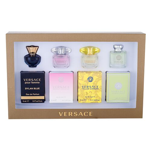 Toaletní voda Versace Mini Set 1 4x5 ml poškozená krabička Kazeta
