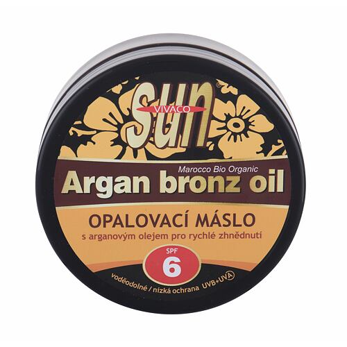 Opalovací přípravek na tělo Vivaco Sun Argan Bronz Oil Suntan Butter SPF6 200 ml
