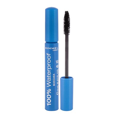 Řasenka Rimmel London 100% Waterproof 8 ml 001 Black Black