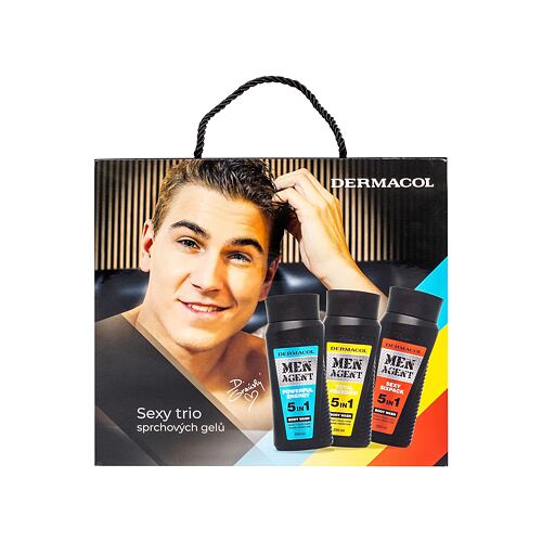 Sprchový gel Dermacol Men Agent Sexy Trio 5in1 250 ml poškozená krabička Kazeta