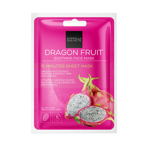 Pleťová maska Gabriella Salvete 15 Minutes Sheet Mask 1 ks Dragon Fruit