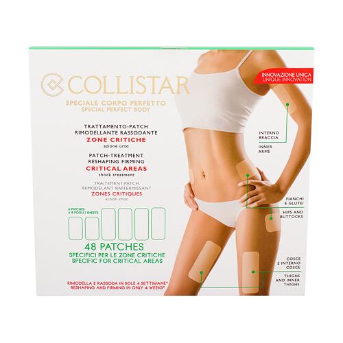 Pro zeštíhlení a zpevnění Collistar Special Perfect Body Patch-Treatment Reshaping Firming Critical Areas 48 ks poškozená krabička