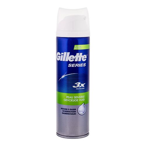 Pěna na holení Gillette Series Sensitive 250 ml poškozený flakon