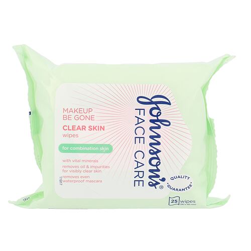 Čisticí ubrousky Johnson´s Face Care Clear Skin 25 ks poškozený obal