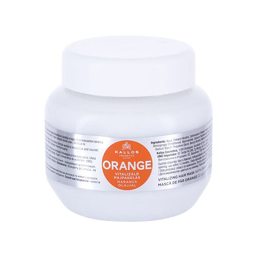 Maska na vlasy Kallos Cosmetics Orange 275 ml poškozený flakon