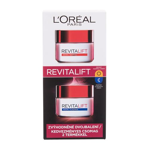 Denní pleťový krém L'Oréal Paris Revitalift Duo Set 50 ml poškozená krabička Kazeta