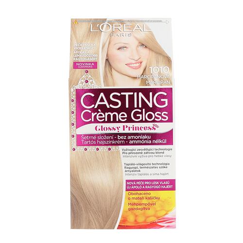 Barva na vlasy L'Oréal Paris Casting Creme Gloss Glossy Princess 48 ml 1010 Light Iced Blonde poškozená krabička