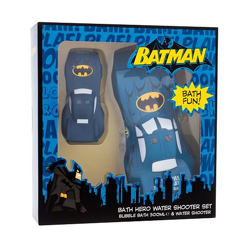 Pěna do koupele DC Comics Batman Bath Hero Water Shooter Set 300 ml poškozená krabička Kazeta