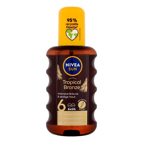 Opalovací přípravek na tělo Nivea Sun Tropical Bronze Oil Spray SPF6 200 ml