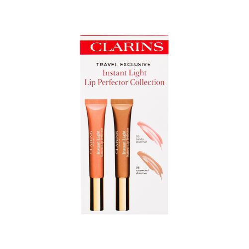 Lesk na rty Clarins Instant Light Natural Lip Perfector 12 ml 05 Candy Shimmer poškozená krabička Kazeta