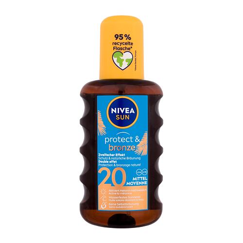 Opalovací přípravek na tělo Nivea Sun Protect & Bronze Oil Spray SPF20 200 ml