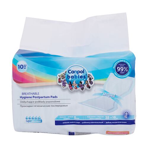 Porodnické vložky Canpol babies Air Comfort Superabsorbent Postpartum Hygiene Pads 10 ks