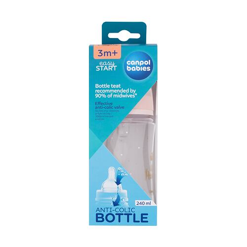 Kojenecká lahev Canpol babies Royal Baby Easy Start Anti-Colic Bottle Little Princess 3m+ 240 ml