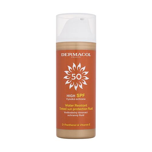 Opalovací přípravek na obličej Dermacol Sun Tinted Water Resistant Fluid SPF50 50 ml