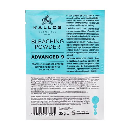 Barva na vlasy Kallos Cosmetics KJMN Advanced 9 Bleaching Powder 35 g