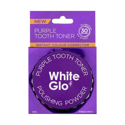 Bělení zubů White Glo Purple Tooth Toner Polishing Powder 30 g poškozená krabička