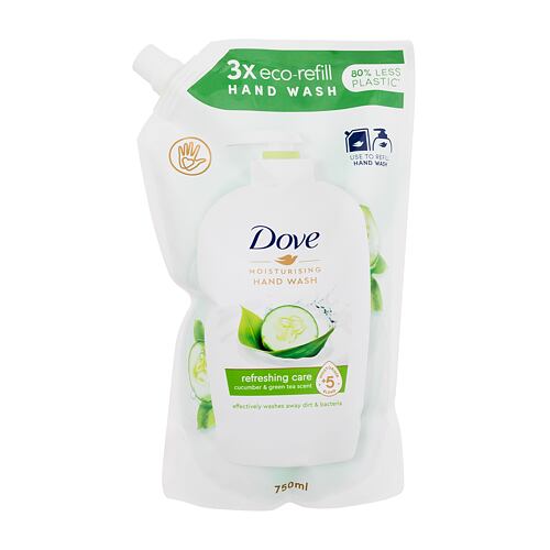 Tekuté mýdlo Dove Fresh Cucumber & Green Tea Náplň 750 ml