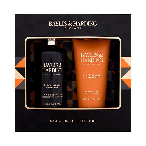 Sprchový gel Baylis & Harding For Him Black Pepper & Ginseng Signature Collection 300 ml Kazeta