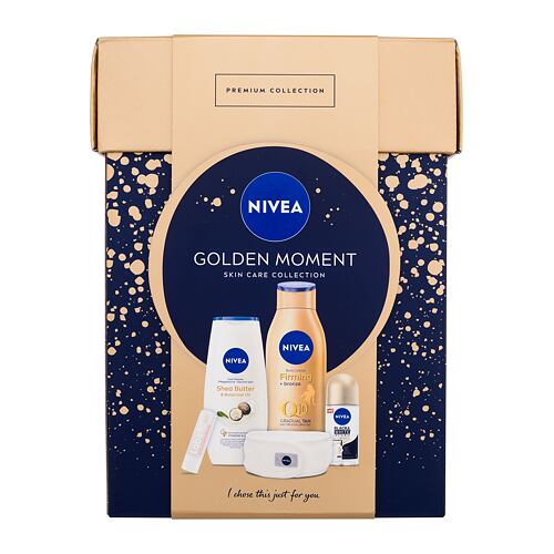Tělové mléko Nivea Golden Moment 400 ml poškozená krabička Kazeta