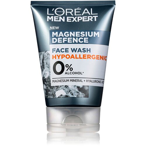 Čisticí gel L'Oréal Paris Men Expert Magnesium Defence Face Wash 100 ml