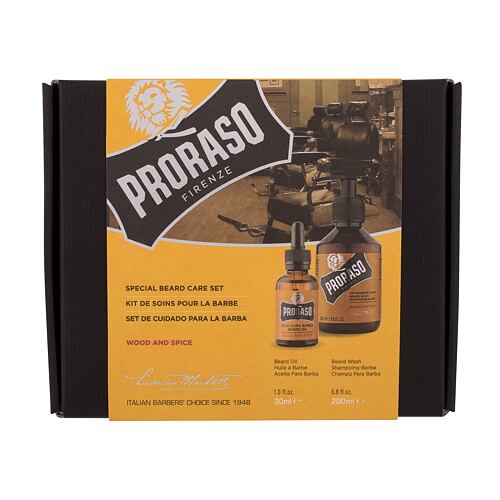 Šampon PRORASO Wood & Spice  Special Beard Care Set 200 ml Kazeta