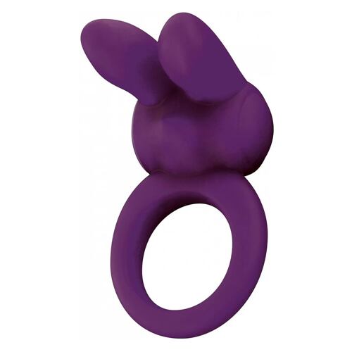 Erekční kroužek ToyJoy Eos The Rabbit C-Ring Purple 1 ks