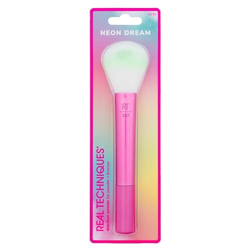Štětec Real Techniques Neon Dream Duo-Fiber Powder + Bronzer Brush 1 ks poškozený obal
