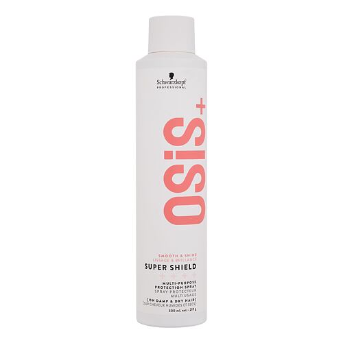Pro tepelnou úpravu vlasů Schwarzkopf Professional Osis+ Super Shield Multi-Purpose Protection Spray 300 ml poškozený flakon