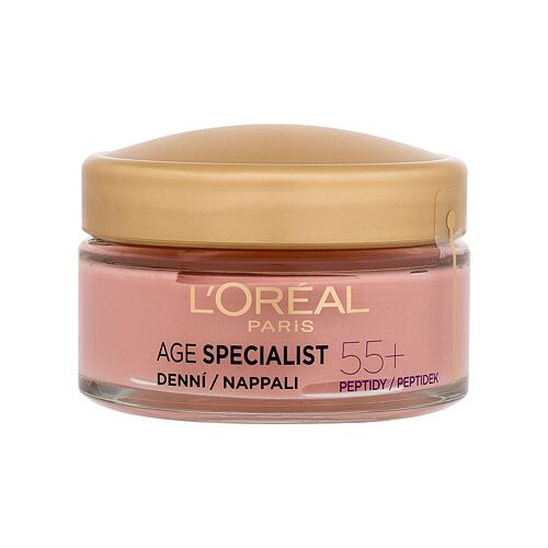 Denní pleťový krém L'Oréal Paris Age Specialist 55+ Anti-Wrinkle Brightening Care 50 ml poškozená krabička