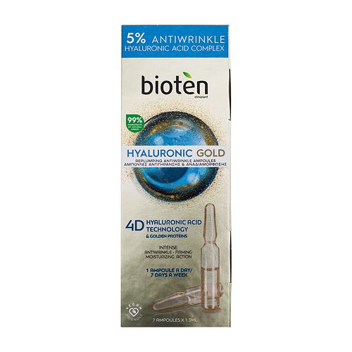 Pleťové sérum Bioten Hyaluronic Gold Replumping Antiwrinkle Ampoules 7x1,3 ml poškozená krabička