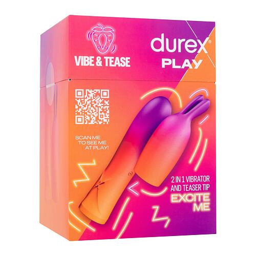 Vibrátor Durex Play Vibe & Tease 2in1 Vibrator & Teaser Tip 1 ks poškozená krabička