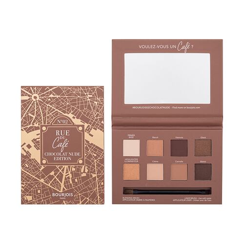 Oční stín BOURJOIS Paris Rue Du Café 4 in 1 Eye Palette 7,68 g 02 Chocolat Nude Edition