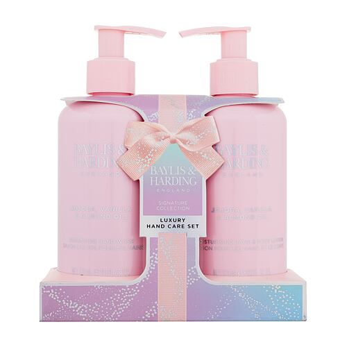 Tělové mléko Baylis & Harding Jojoba, Vanilla & Almond Oil Signature Collection Luxury Hand Care Set 300 ml Kazeta